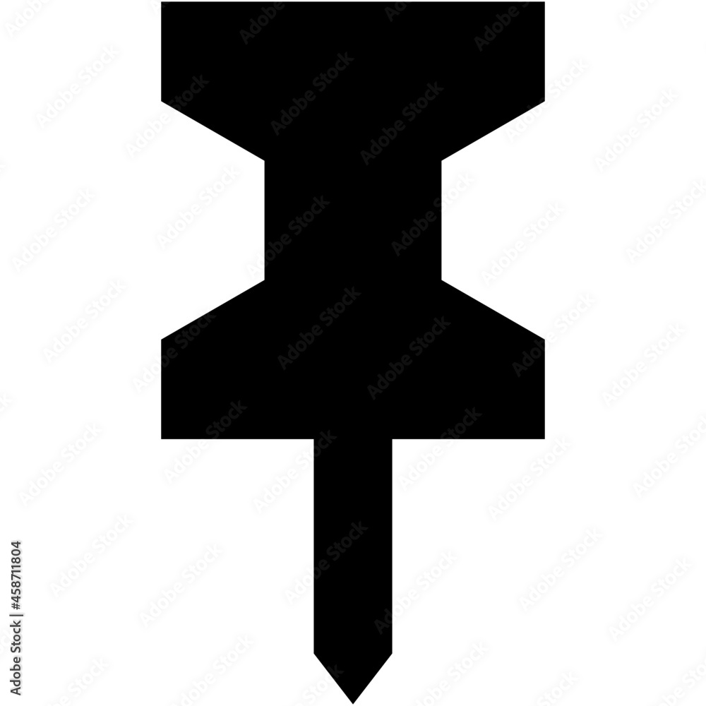 illustration vector icon of push pin illustration vector icon of push pin