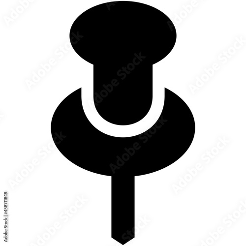 illustration vector icon of push pin