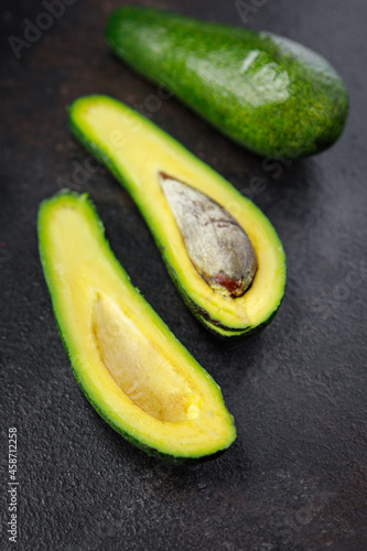 avocado ripe fruit fresh portion ready to eat meal snack on the table copy space food background rustic. top view keto or paleo diet veggie vegan or vegetarian food