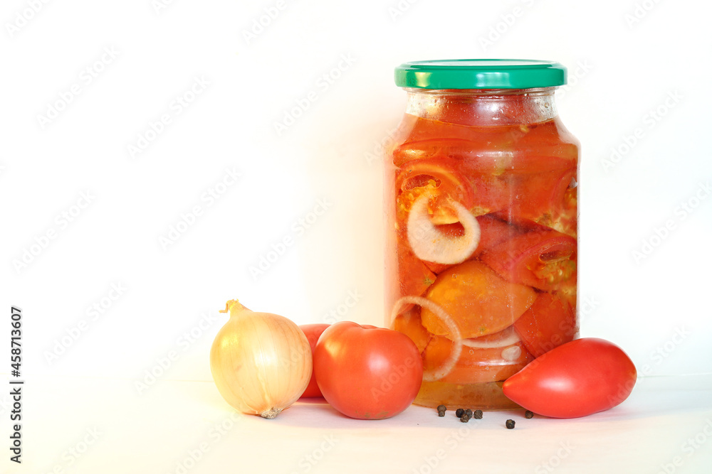 glass jar with vegetable salad glass jar with vegetable salad
