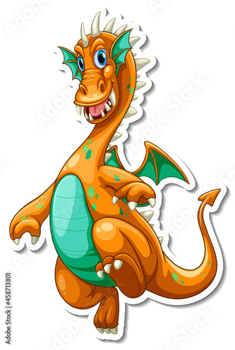 Cute Dragon cartoon character sticker