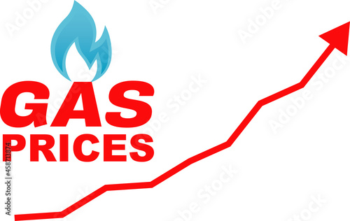 Gas Prices Vector illustration on a white background