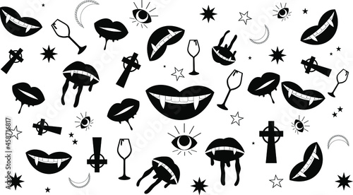 Vector of the Halloween vampire bundle