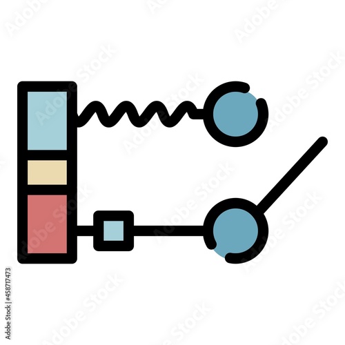 Circuit breaker icon. Outline circuit breaker vector icon color flat isolated