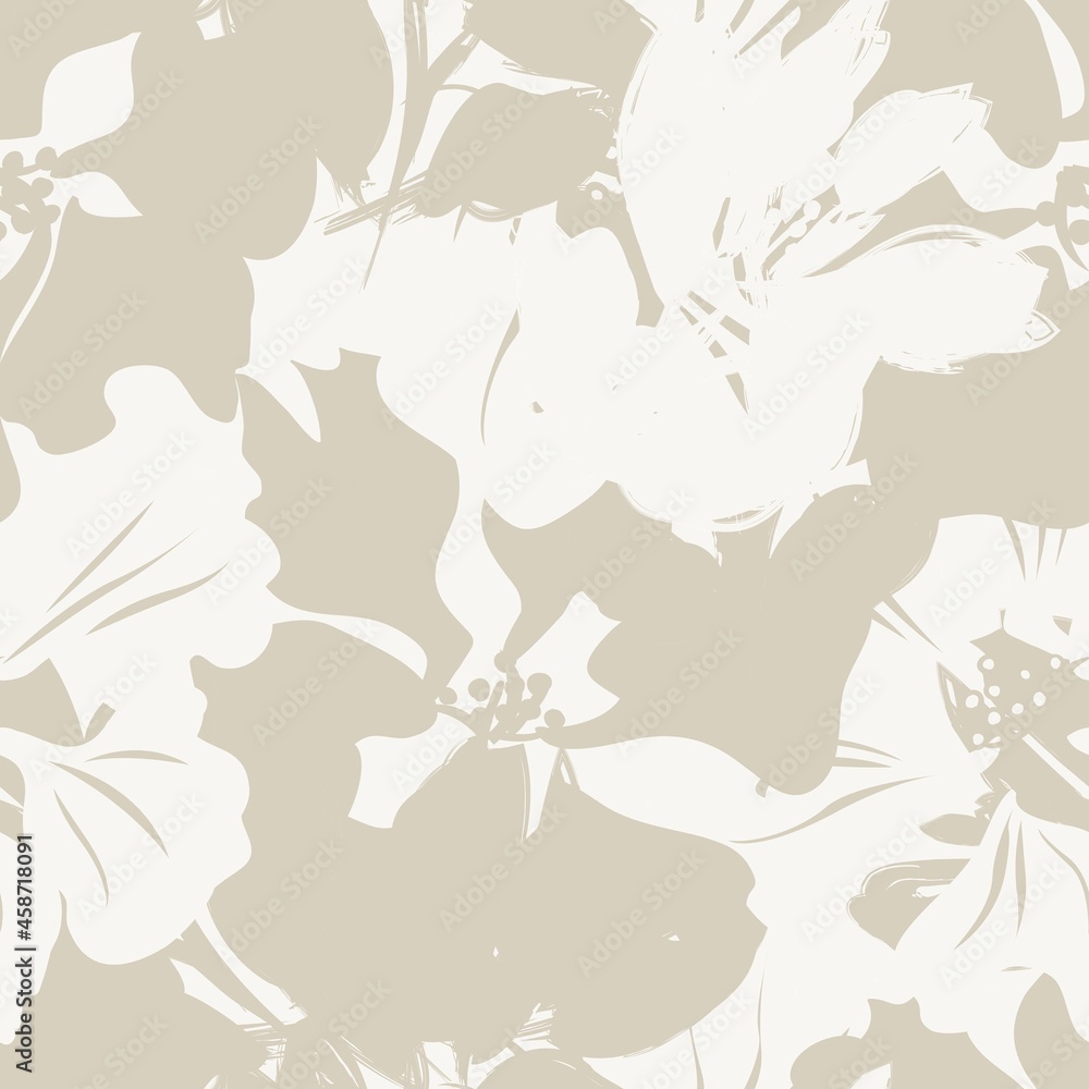 Floral Brush strokes Seamless Pattern Background Floral Brush strokes Seamless Pattern Background