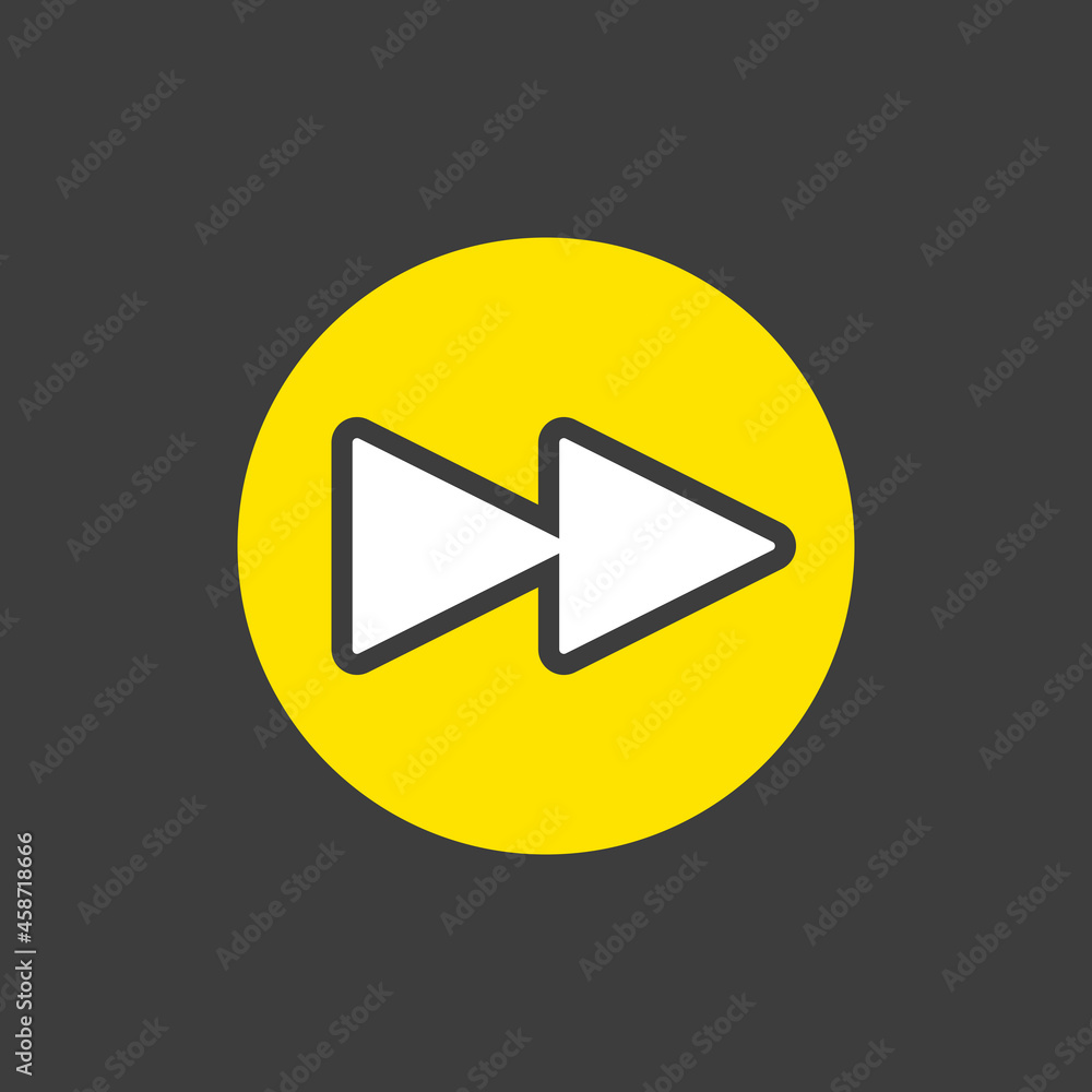Play next track button vector flat icon Play next track button vector flat icon