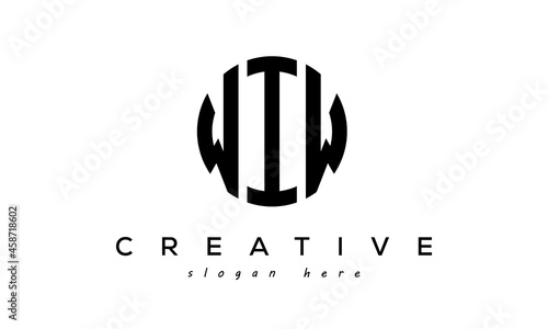 Letter WIW creative circle logo design vector photo