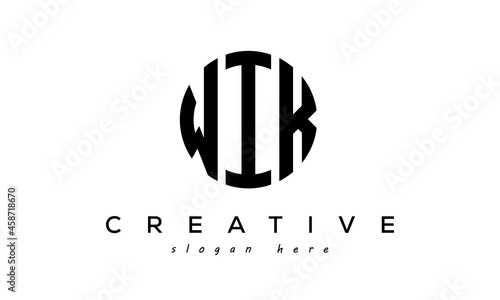 Letter WIK creative circle logo design vector photo