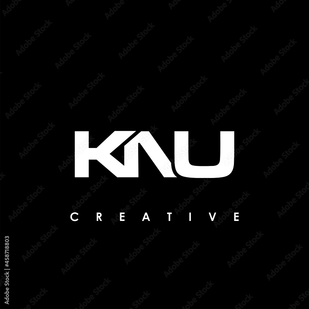 Fototapeta premium KNU Letter Initial Logo Design Template Vector Illustration