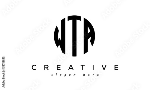 Letter WTA creative circle logo design vector photo