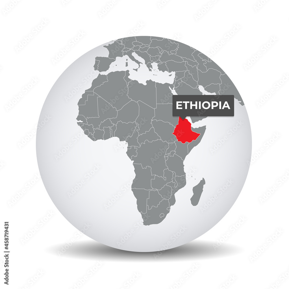 World Globe Map With The Identication Of Ethiopia Map Of Ethiopia 1000 F 458719431 KEy4uiutELCeB4ZH5X6uiDwhSX2RAkin 