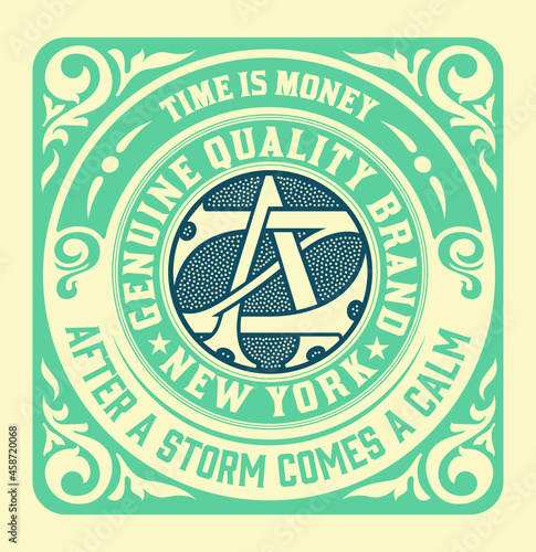 set of vintage retro labels