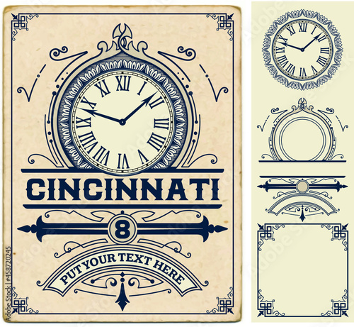 set of vintage clocks