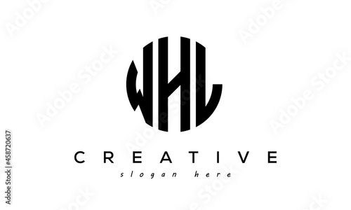 Letter WHL creative circle logo design vector photo