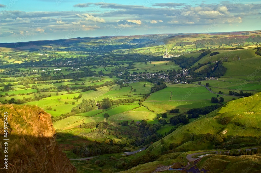 View over Hope Valley from the summit of Mam Tor