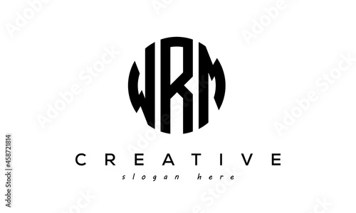 Letter WRM creative circle logo design vector	 photo