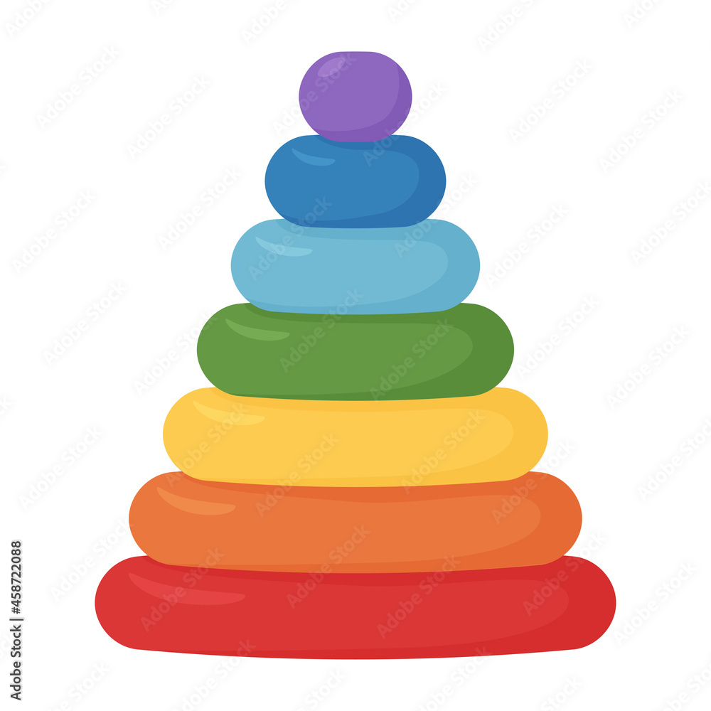 kids toy cute pyramid isolated vector illustration kids toy cute pyramid isolated vector illustration