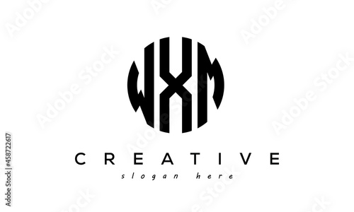 Letter WXM creative circle logo design vector	 photo