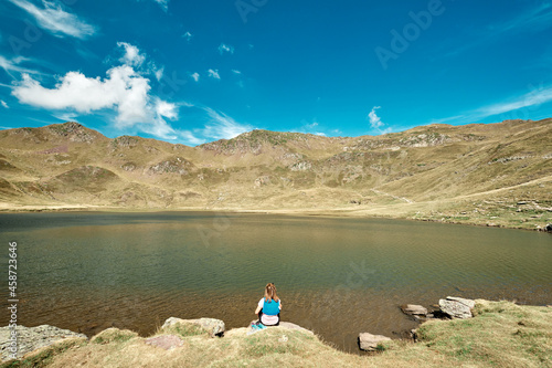 Ibon de Escalar, in Astun station on a beautiful summer day photo