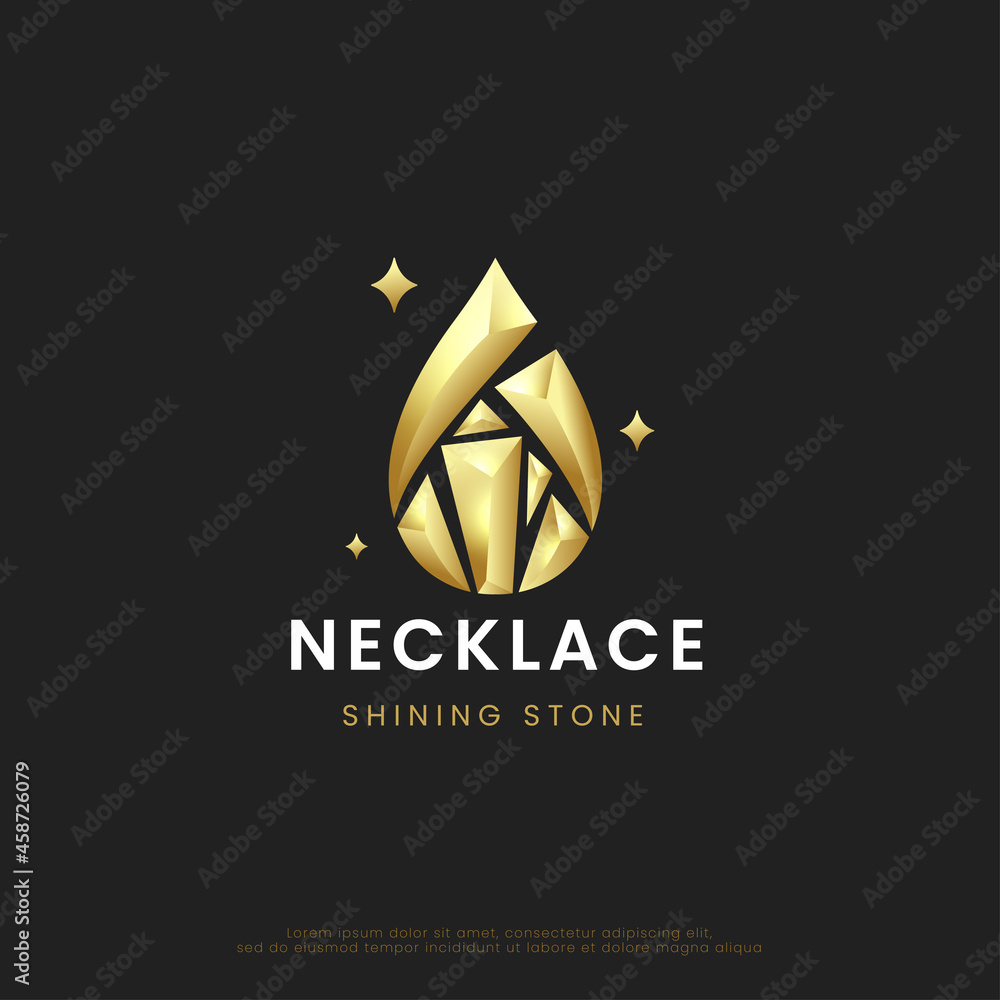 shining diamond necklace stones logo shining diamond necklace stones logo
