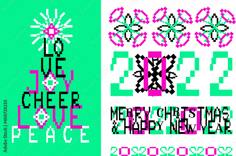 2022 Happy New Year Merry Christmas tree banner 2022 Happy New Year Merry Christmas tree banner