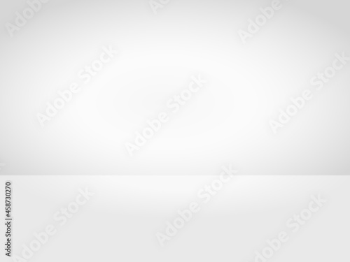 Grey studio empty background. Light template room place for advertising and displaying product. Vector illustration