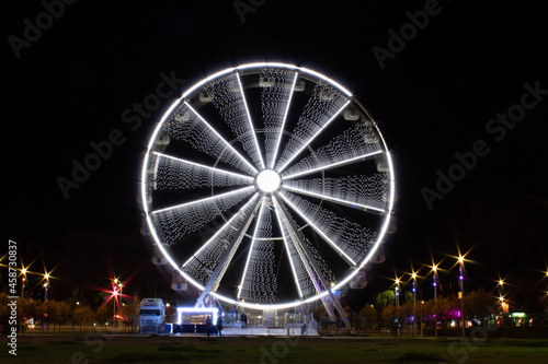 ferris wheel in night