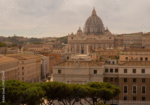 View of St Peter's Basilica from the Castle of St Angelo.