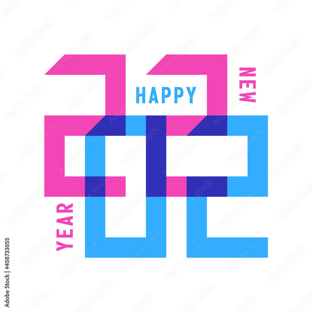 Happy new year 2022 with numbers vector illustration sport style. New year Design for calendar, greeting cards or print. Minimalist design trendy backgrounds banner, cover, card. Vector illustration. Happy new year 2022 with numbers vector illustration sport style. New year Design for calendar, greeting cards or print. Minimalist design trendy backgrounds banner, cover, card. Vector illustration.