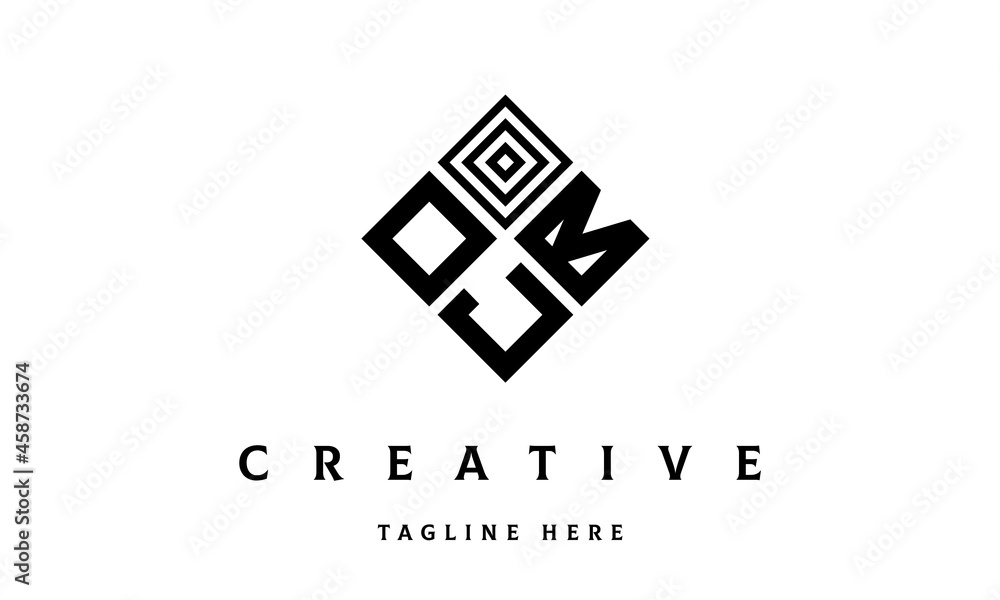 OBJ rectangle three latter logo vector OBJ rectangle three latter logo vector