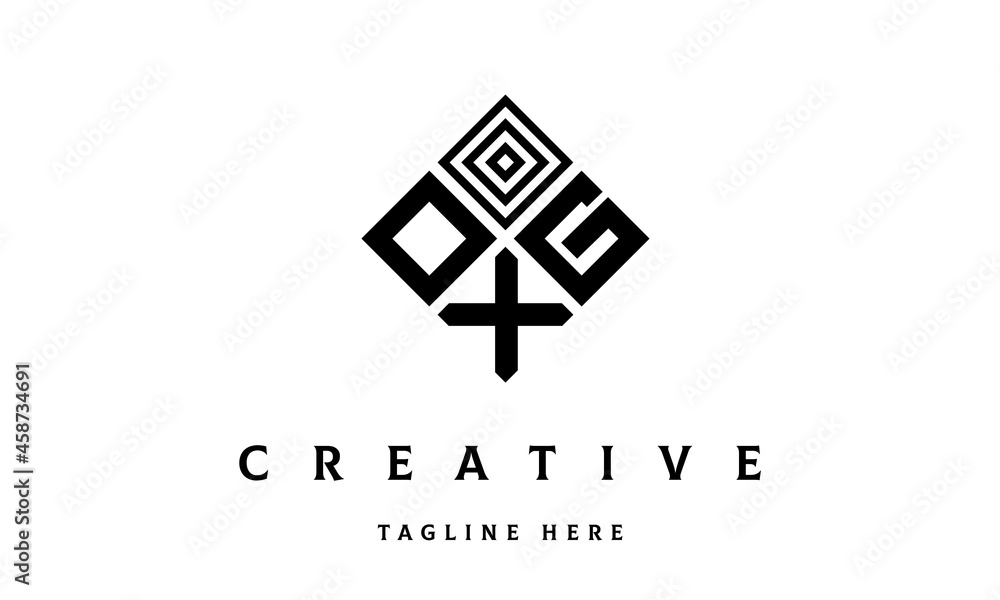 OGX rectangle three latter logo vector OGX rectangle three latter logo vector