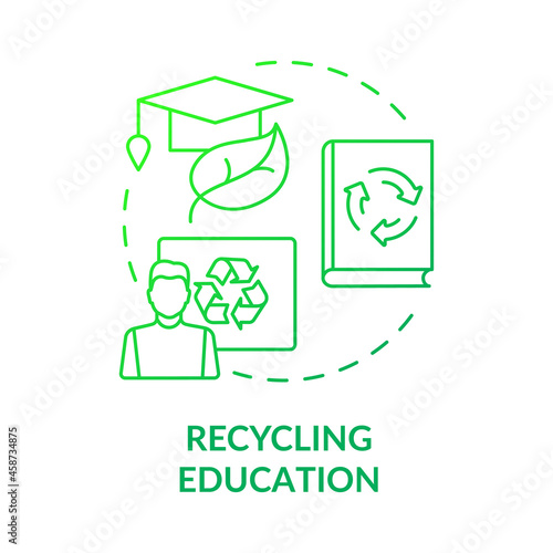Environmental education concept icon. Responsible attitude to nature. Awareness of various global ecological problems abstract idea thin line illustration. Vector isolated outline color drawing