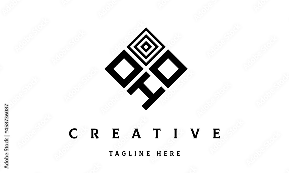 OOH rectangle three latter logo vector OOH rectangle three latter logo vector