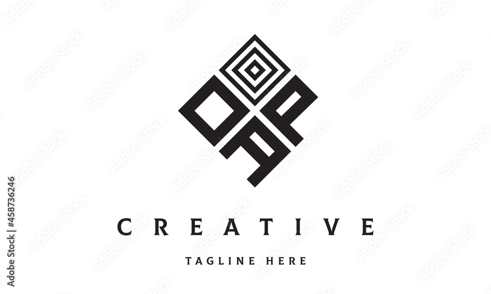 OPA rectangle three latter logo vector OPA rectangle three latter logo vector