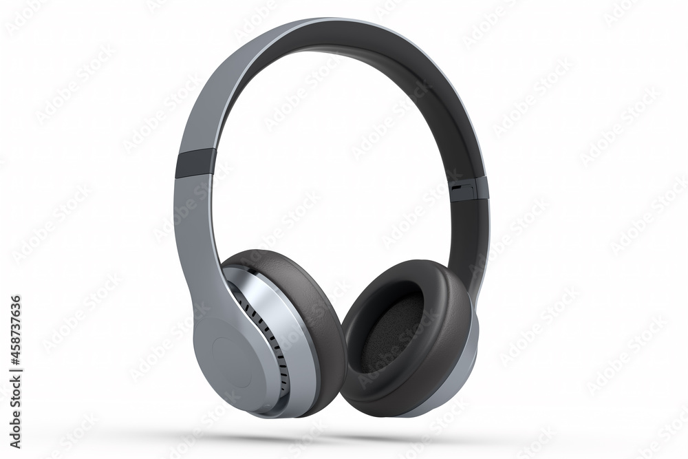 Gaming headphones and concept of music equipment isolated on white background. Gaming headphones and concept of music equipment isolated on white background.