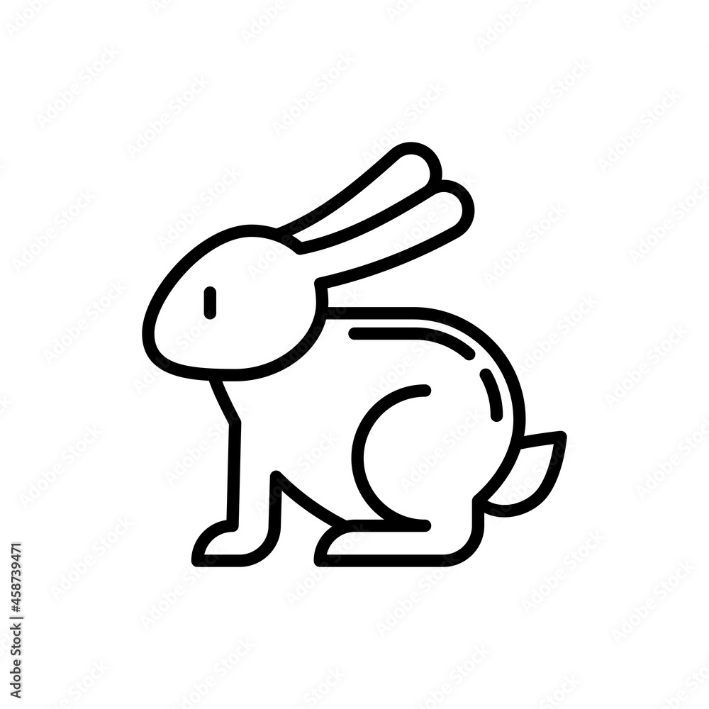 Cartoon rabbit thin line icon. Modern vector illustration for Chinese horoscope. Cartoon rabbit thin line icon. Modern vector illustration for Chinese horoscope.