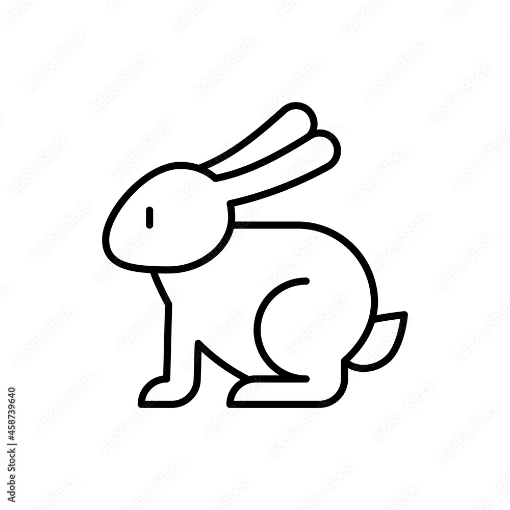 Easter bunny thin line icon. Modern vector illustration. Easter bunny thin line icon. Modern vector illustration.