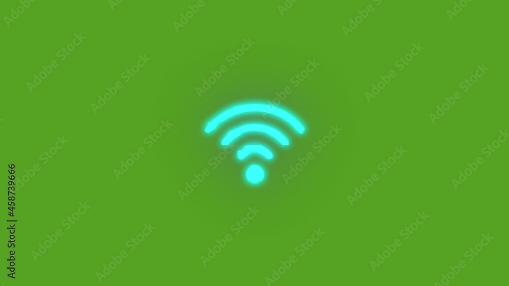 Wi-Fi signal hologram isolated on green screen Wi-Fi signal hologram isolated on green screen