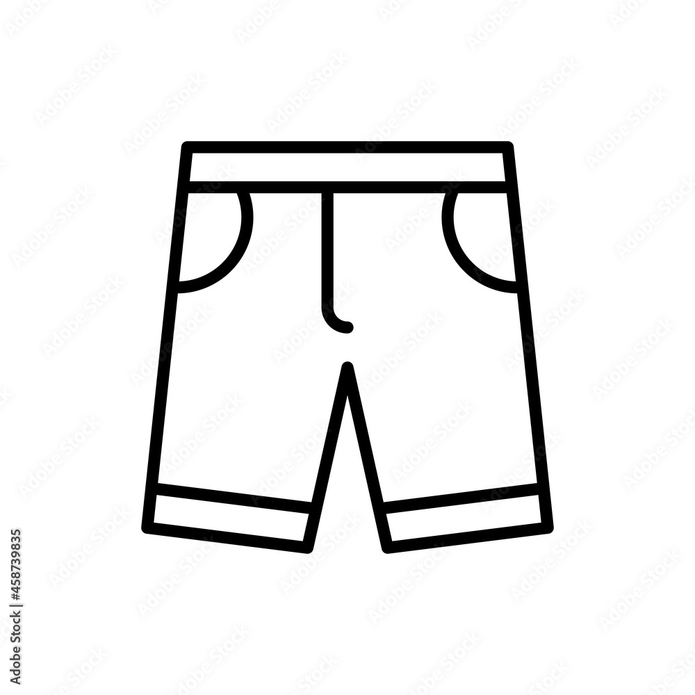 Shorts thin line icon. Modern vector illustration of summer clothing. Shorts thin line icon. Modern vector illustration of summer clothing.