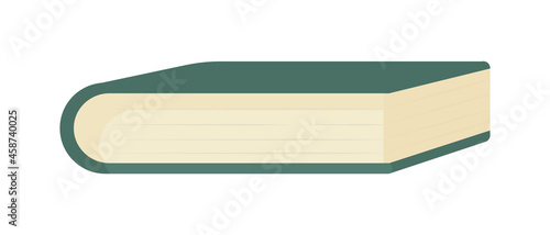 Closed book semi flat color vector object