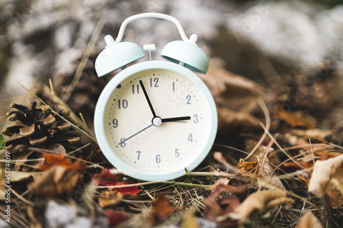 Canvas Print daylight savings time alarm clock fall back