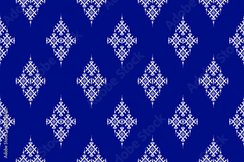 Geometric ethnic oriental seamless pattern traditional Design for background,carpet,wallpaper.clothing,wrapping,Batik fabric,Vector illustration.embroidery style - Sadu, sadou, sadow or sado