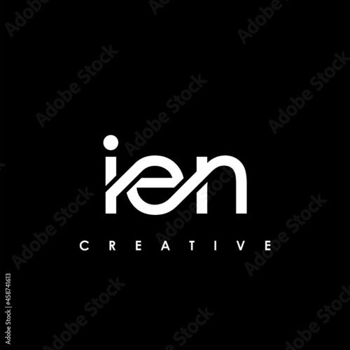 IEN Letter Initial Logo Design Template Vector Illustration