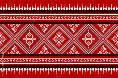Geometric ethnic oriental seamless pattern traditional Design for background,carpet,wallpaper.clothing,wrapping,Batik fabric,Vector illustration.embroidery style - Sadu, sadou, sadow or sado