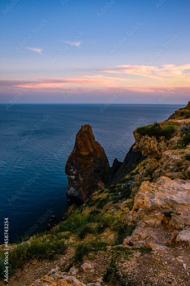 sunset at Cape Fiolent. Crimea