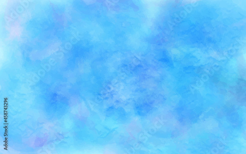 Abstract blue watercolor gradient paint grunge texture background. Hand painted abstract watercolor background vector illustration. 