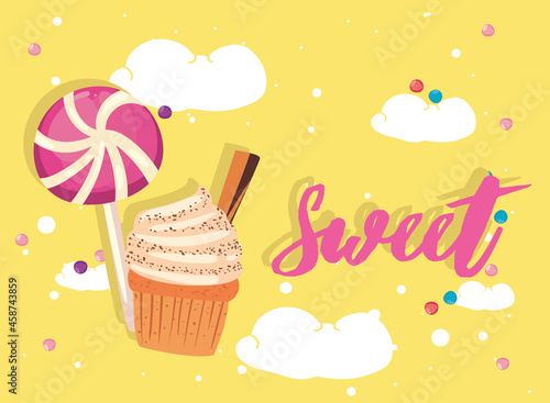 cupcake and candy