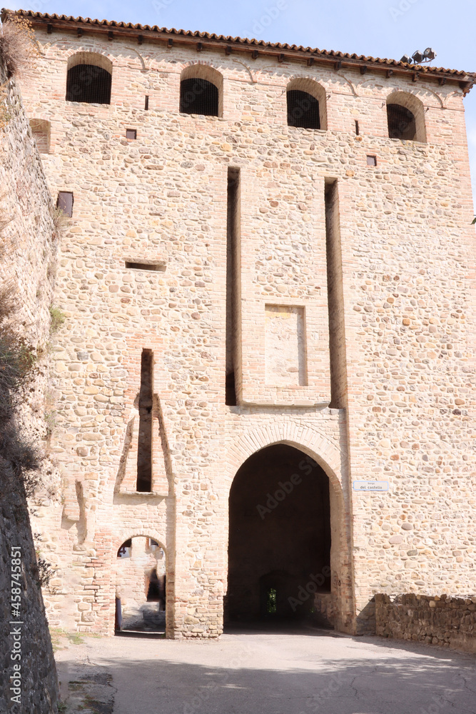 Naklejka premium medieval castle of Torrechiara Parma Italy