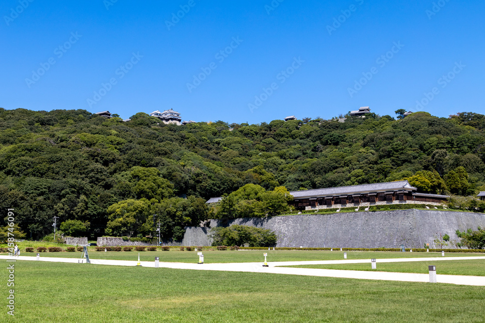 Obraz premium 公園とお城