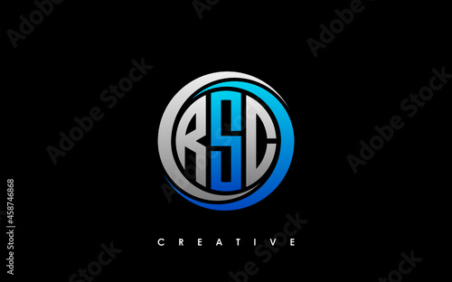 RSC Letter Initial Logo Design Template Vector Illustration photo